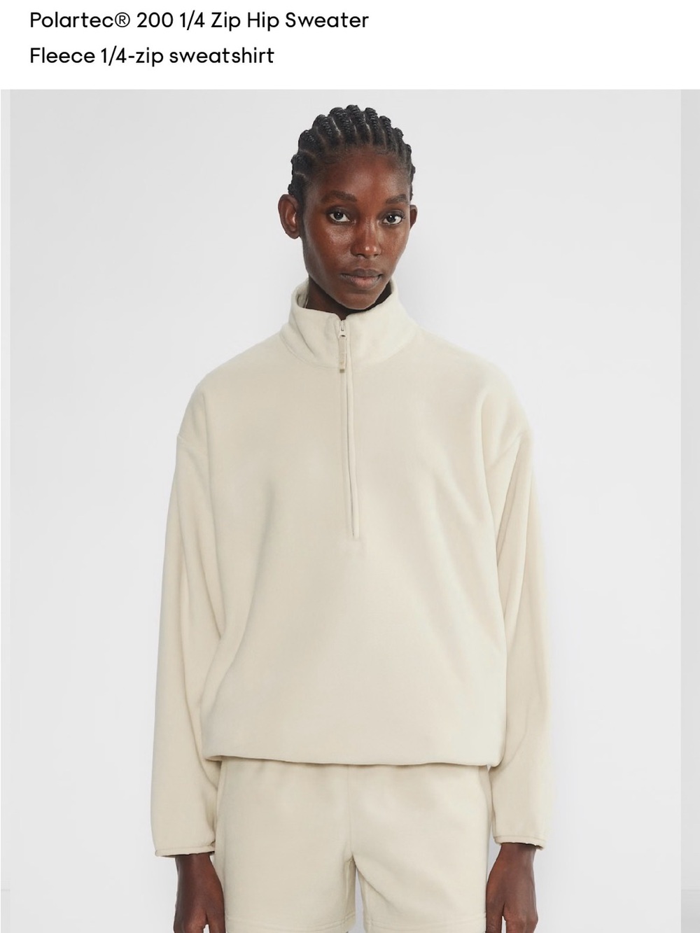 NWT Aritzia Golden Polartec® 200 1/4 Zip Hip Sweater